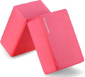 Fitvids Set of 2 High Density Yoga Blocks, 9"x6"x4" Each, Pair, Multiple Colors
