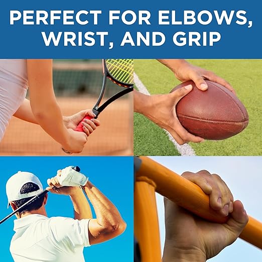 THERABAND FlexBar, Tennis Elbow Therapy Bar, Relieve Tendonitis Pain & Improve Grip Strength, Resistance Bar for Golfers Elbow & Tendinitis, 3 pack, Light-Medium-Heavy, RED/GREEN/BLUE