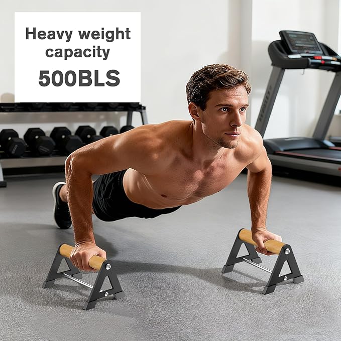 Push Up Stand, Pushup Handles for Strength Training, Heavy-duty Stainless Steel Push Up Bars Gym Exercise Equipment, Hold Up to 500lbs, 1 Pair