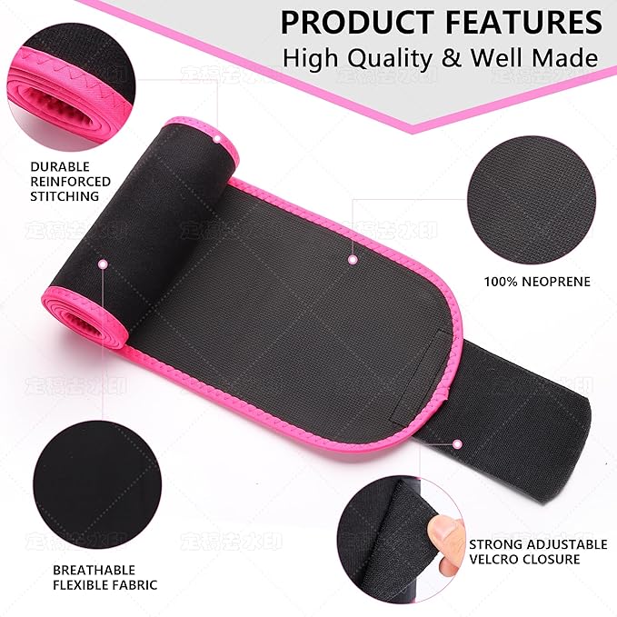 U1 Weighted Hula Hoop 30 Knots 19"-61" for Adults with Waist Trimmer Belt & Durable Wash Bag Bundle– Fitness Hoop for Exercise, Workout, Slimming & Home Gym, Light Pink
