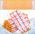 Peryiter 12 Pcs Baseball Ice Cream Drip Cooling Towel Microfiber Absorbent Lightweight Sport Cooling Towel Sweat Sport Rags for Baseball Team Coach Gifts Event Yoga Running Gym(White,40 x 12 Inch)