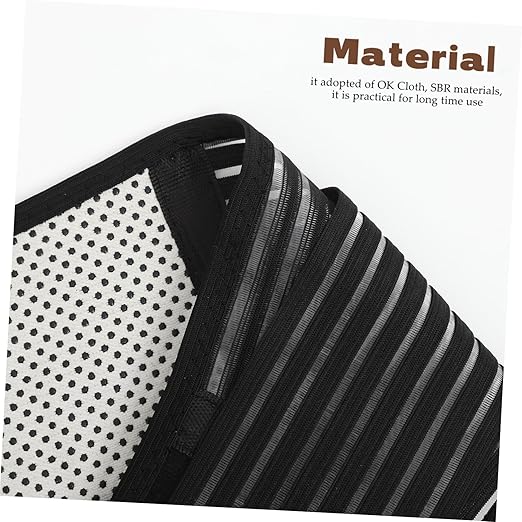 3pcs Portable Adjustable Self-heating Magnetic Therapy Back Support Belt Xl Breathable Lumbar Brace Double Pull Straps for Lower Back Black
