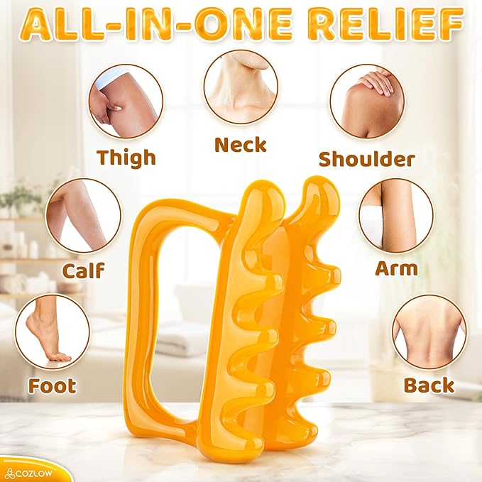 Fascia Cellulite Massage Tool - Handheld Anti-Cellulite Mini Massager for Legs, Thighs & Abdomen - Deep Tissue Myofascial Release Tool for Lymphatic Drainage & Muscle Pain Relief