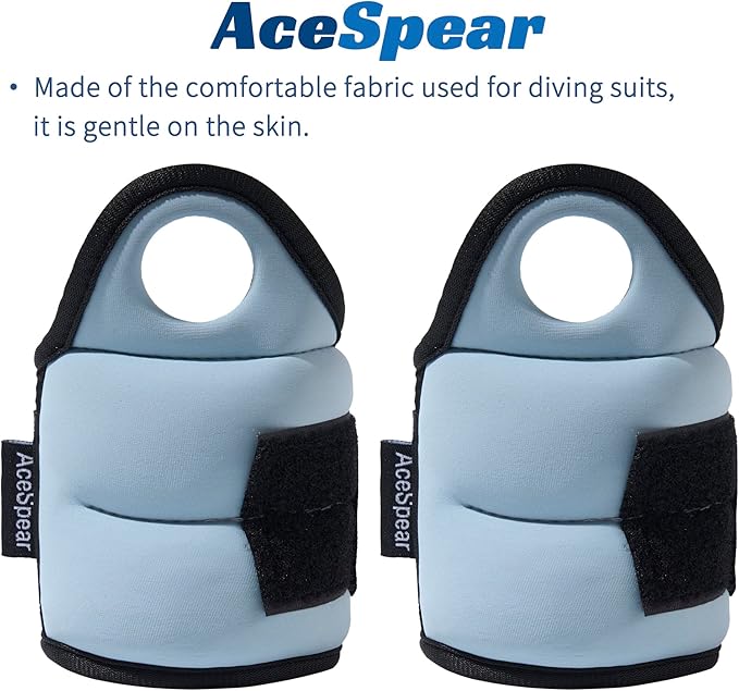 AceSpear Wrist Weights with Thumb Loops Lock for Men Women 1lb*2 2lbs*2 3lbs*2 Ankle Weights Weighted Gloves for Running Strength Training Walking Exercises