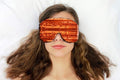 Handmade Weighted Sleep Eye Mask Yoga Pillow - Flax Seed Fill - Lavender Scented - Copper - TEMFL-CP