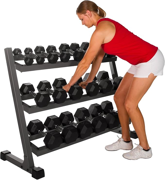 XMark Weights Dumbbells Set, 5 lb to 50 lb Dumbbell Pairs with Weight Storage Rack, Option of Dumbbell Rack Stand Only