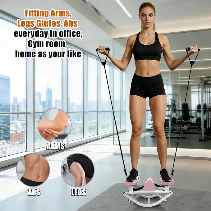 Rock Stepper Side to Side,Rock Stepper,Rock Stepper Machine for Exercise at Home- with Digital Display,Fitness Stepper for Arms,Legs & Glutes,Rock Stepper for Home,Apartment and Office