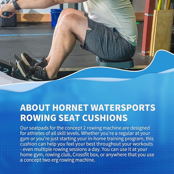 Rower Seat Pad Compatible with Concept 2 Rowing Machine - Anti Slip Rowing Machine Seat Cushion Pad Compatible with Hydrow, Concept2, Waterrower and Other Row Machines - Rower Accessories