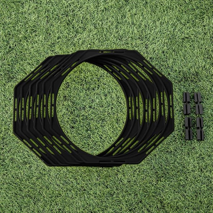 FORZA Agility Training Octa Rings [Pack of 6] | Soccer Training Equipment | Multi-Sport Agility Ring Set | Speed Training Equipment | Sports Equipment