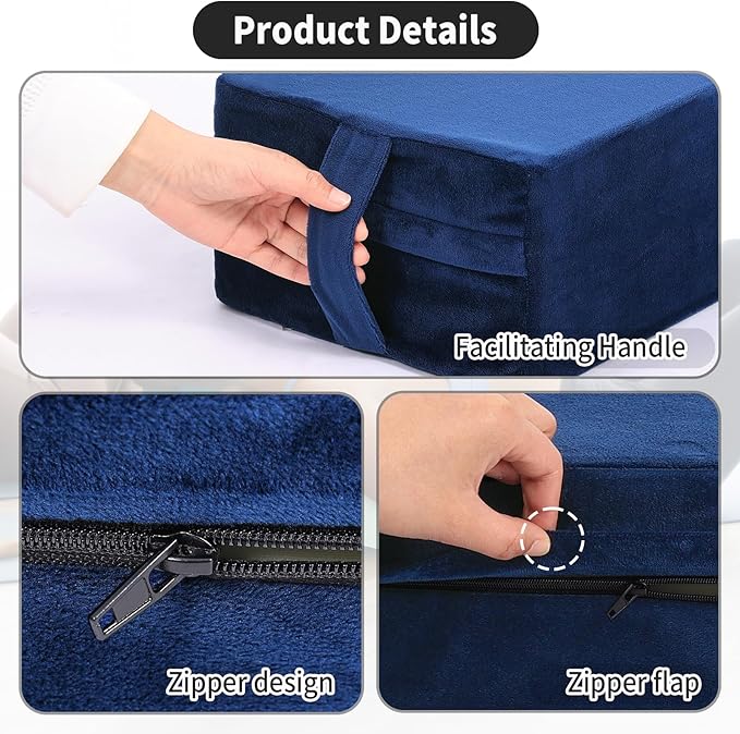 GOFORIT Yoga Bolster Pillow for Meditation and Support，Rectangular Meditation Pillow for Restorative Yoga，26.5"X9.5" X6"