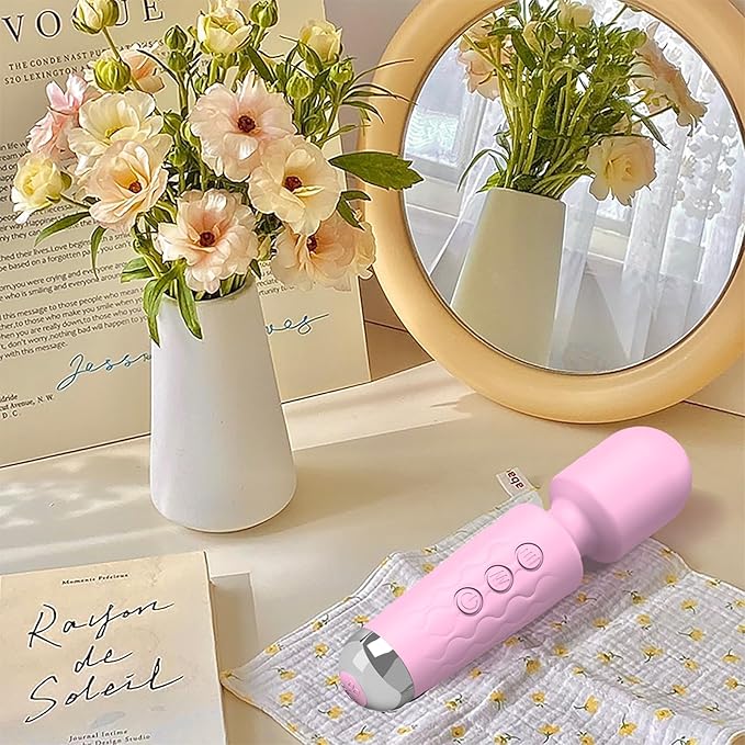Back Small Bullet Massage for Women Rechargeable Electric Body Mini Personal Massager - for Foot - Arm Muscle Relaxation (Pink