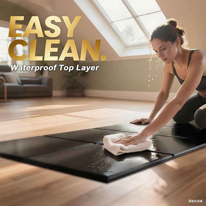 Foldable Treadmill Walking Pad Mat for Carpet Floors,72" x 35.5" 6mm Thick Treadmill Mat for Hardwood Floor,Indoor Exercise Stationary Bike,Elipitial, Gym Equipment, Noise Shock Absorption
