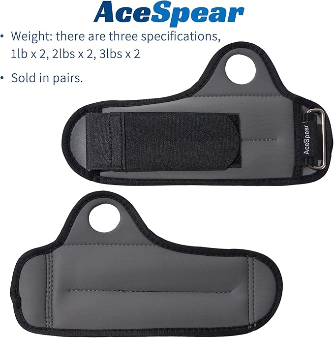 AceSpear Wrist Weights with Thumb Loops Lock for Men Women 1lb*2 2lbs*2 3lbs*2 Ankle Weights Weighted Gloves for Running Strength Training Walking Exercises