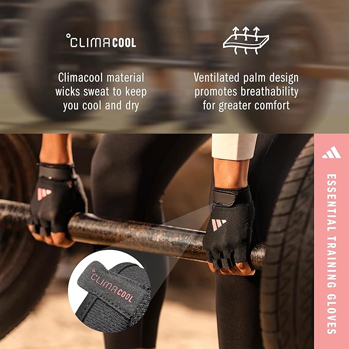 adidas Essential Training Gloves - Pink Mesh