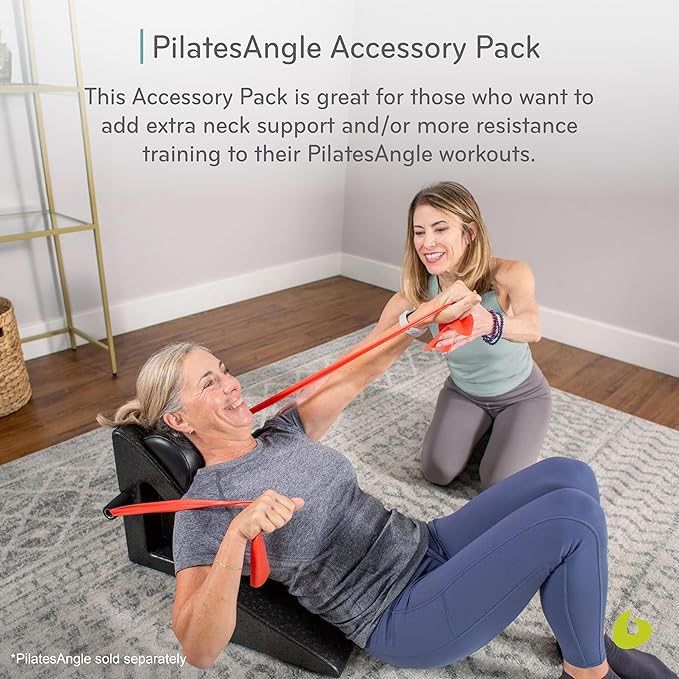 Balanced Body PilatesAngle & Accessories – Reformer Workout Wedge, Resistance Band, and Neck Support for Home Gym & Studio