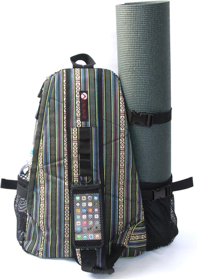 AURORAE Yoga Mat/Gym/Picklleball Cross-body Travel Sling Back Pack. Mat sold separately.