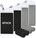 4 Pack Cooling Towels (40"x12"), Soft Breathable Cooling Towels for Neck and Face, Microfiber Workout Towels for Yoga, Golf, Running, Hiking & More Activities