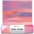 Eunzel Hot Yoga Towel, Non Slip Yoga Mat Towel Sweat Absorbent Printed Yoga Towel with Grip Dots for Hot Yoga, Pilates and Workout 72"x 24", Sunset