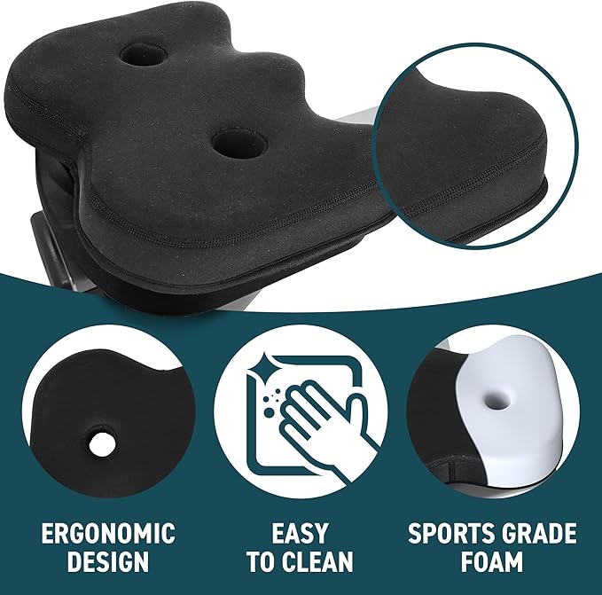 Rowing Machine Seat Cushion Compatible with Concept 2 Rower - Seat Pad for Comfort & Support - Also Fits Hydrow, Peloton & More - Rowing Accessories