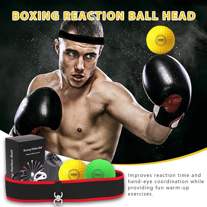 Erice Boxbollen, Boxing Reflex Ball for - React Reflex Balls on String with Headband, boxbollen Original - Improve Hand Eye Coordination, Punching Speed, Fight Reaction, pornographic