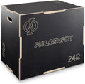 Philosophy Gym 3 in 1 Non-Slip Wood Plyo Box- Jump Plyometric Box for Training and Conditioning