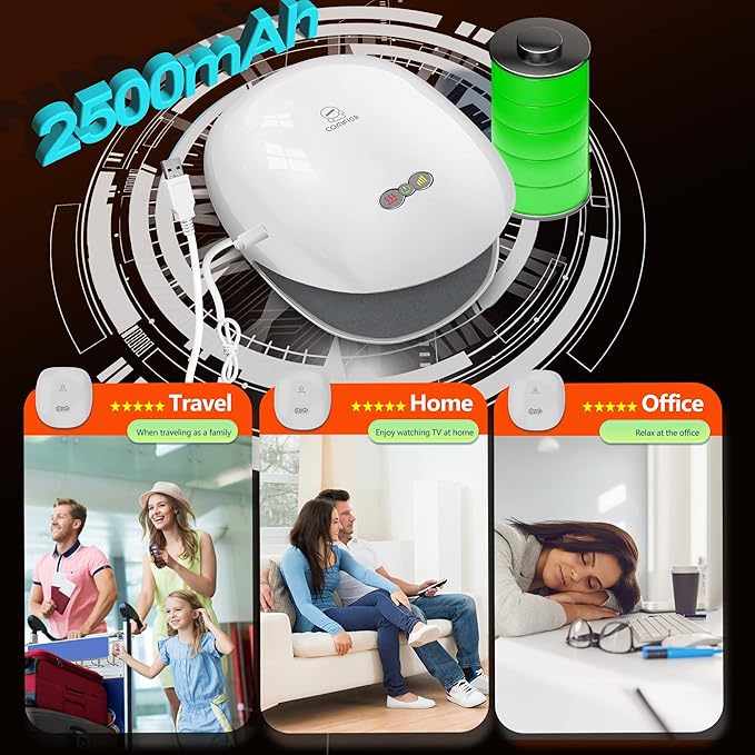 COMFIER Hand Massager for Arthritis and Carpal Tunnel,Wireless Hand Massager with Heat & Compression,3 Levels Heating,Rechargeable Massager Machine,Christmas Gifts for Women