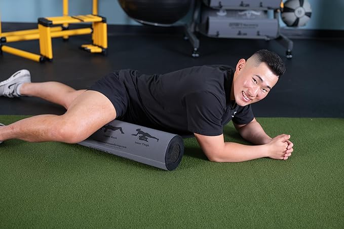 Prism Fitness 2 Foot Long Smart Recovery Self-Guided Muscle Recovery Roller for Flexibility and Warmups