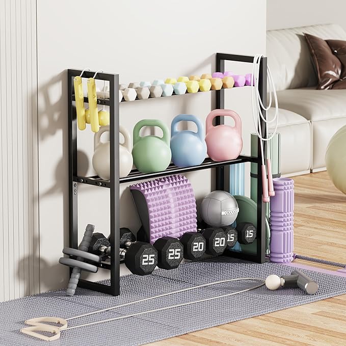 1100 lb | 4 Tier，390 lb | 3 Tier Dumbbell Rack, Weight Rack for Home Gym