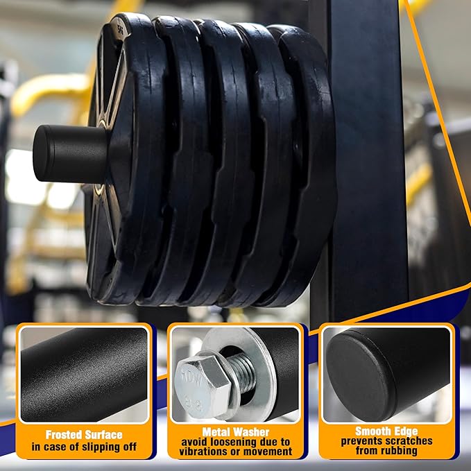 Weight Plate Holder, Power Rack Attachments for Olympic 2-Inch Weight Plate Storage, Fits 2x2, 2x3, 3x3 Power Cages with 1" or 5/8" Holes