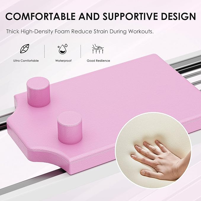 SogesHome Foldable Pilates Reformer Machine for Home Gym, Compact Fitness Reformer with Resistance Springs, Full Body Workout Equipment for Core Strength, Flexibility, Weight Loss, Stability
