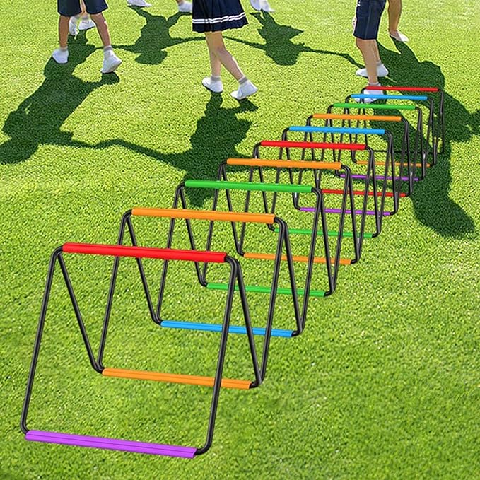 Agility Ladder Football Footwork Ladder Multipurpose Adjustable Jumping Hurdles for Soccer Volleyball Rugby, 20 Grids