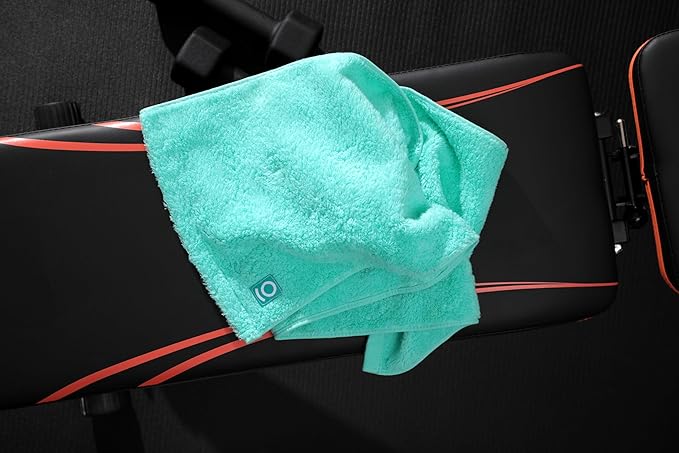 FACESOFT Eco Friendly Gym Towel for Working Out - Soft and Absorbent Cotton Exercise - No Synthetic Microfibers or Plastics - Sweat Towel for Gym, Fitness, Sports, Yoga - Aqua - 1 Pc