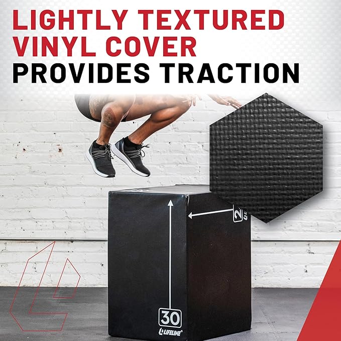 Lifeline Fitness 3-in-1 Foam Plyo Box - Exercise Equipment for Home Gym - Plyometric Jump Box Set for Crossfit, HIIT, Jump Training, Jump Trainer
