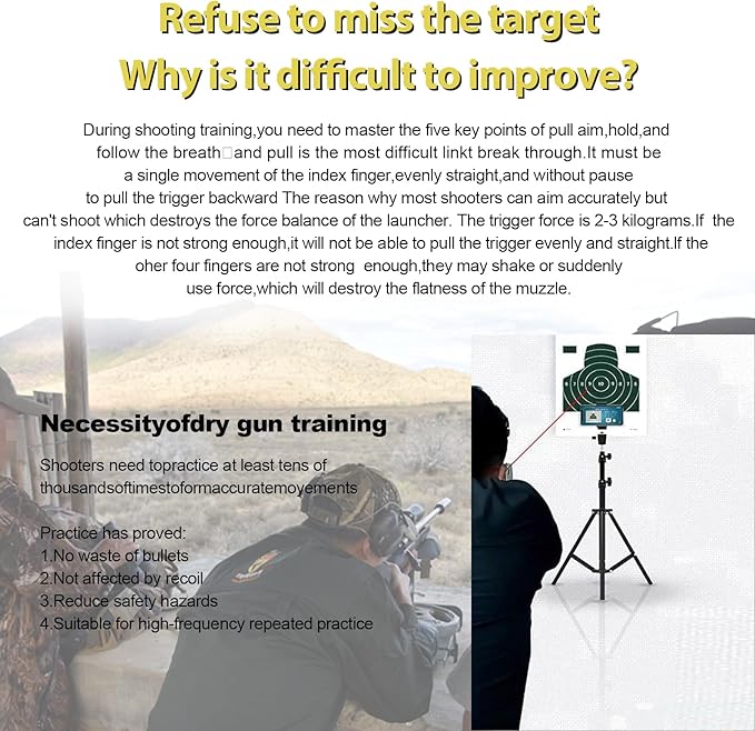 Trigger Trainer Dry Fire Practice Tool – Compact Shooting Rhythm and Training Device, Adjustable Resistance for Firearm Accuracy and Muscle Memory, for and Tactical Shooting
