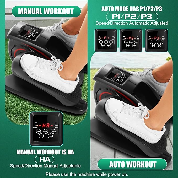 Ancheer Under Desk Elliptical,Ellipse Leg Exerciser for Seniors Fully Assembled, Electric Seated Pedal Elliptical Exerciser with Remote &12 Resistance Adjustable Speed