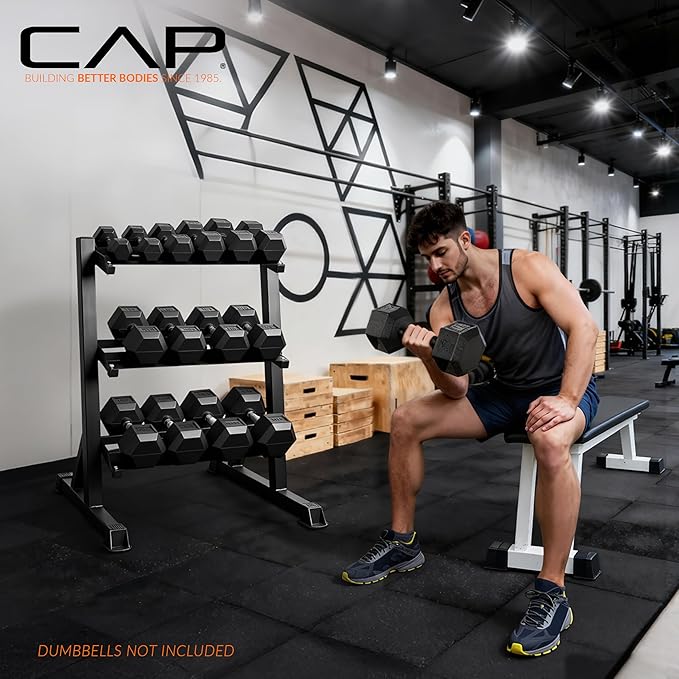 CAP Barbell Heavy-Duty Dumbbell Rack Pound Dumbbell Pairs