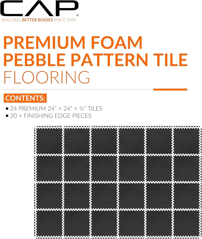 CAP Puzzle Exercise Mats | 3/4” Thick EVA Interlocking Foam Tiles for Home Gym Flooring | Multiple Options