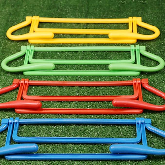 pistro Speed Agility Hurdle Jumping Bar Set Adjustable Height 15-36 inch Foldable Training Equipment for Basketball Football Tennis Obstacle Course Foot Exercise