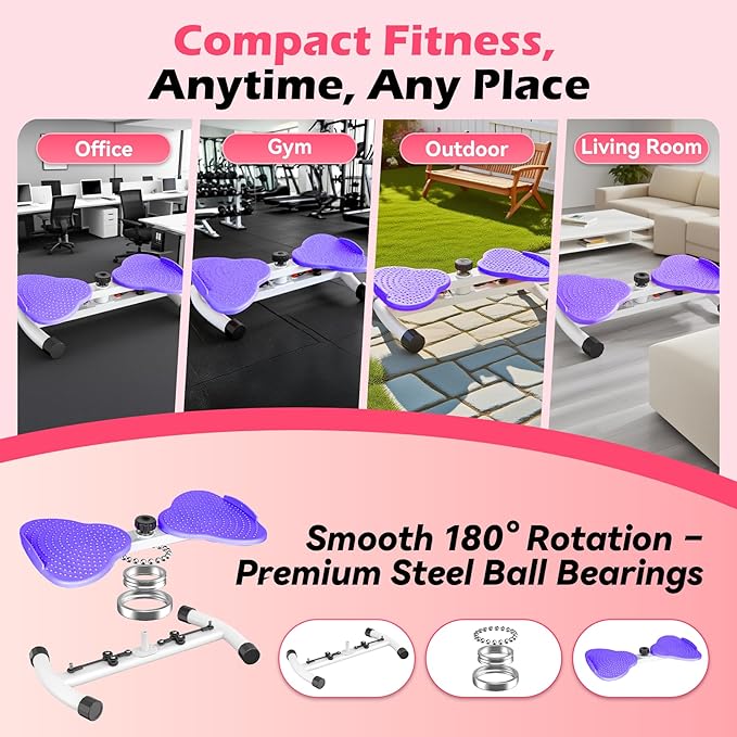 EPHESPORT Waist Twisting Machine, Ab Twister for Home Workout, Twister Board for Exercise, Full Body Slimming & Core Training, Twist Machine for Weight Loss, Compact Home Exercise Equipment