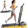 Walking Pad with 12% Incline & Height-Adjustable Handlebar, 5-in-1 Foldable Treadmill for Home & Office, Portable Under Desk Treadmill with LED Display & App Control