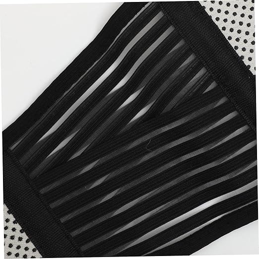 3pcs Portable Adjustable Self-heating Magnetic Therapy Back Support Belt Xl Breathable Lumbar Brace Double Pull Straps for Lower Back Black