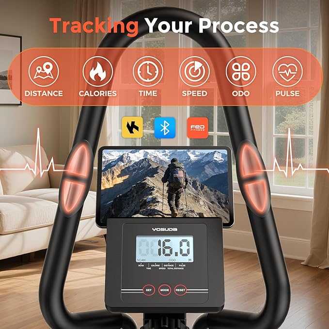 YOSUDA Elliptical Exercise Machine, 3-in-1 (Elliptical + Cardio Climber + Stair Stepper) Elliptical Machine for Home with 45°Incline, 15.5 in Stride, 16-Levals Resistance, Quiet Magnetic System