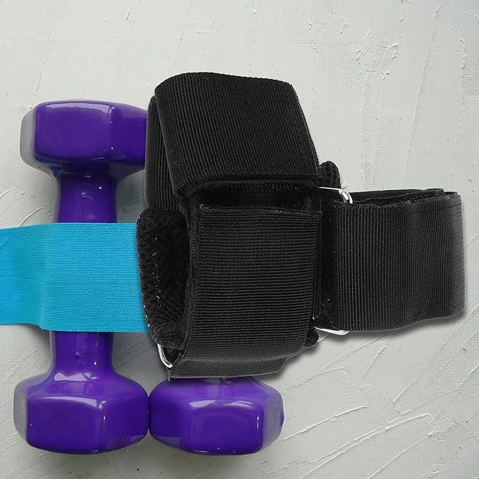 ibasenice Leg Curl Attachment Dumbbell Foot Strap Adjustable No Slip Ankle Exercise Equipment for Strength Training Gym Workouts