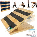 16-Level Adjustable Wooden Slant Board for Squats – 550 lbs Heavy Duty Squat Wedge for Weightlifting & Ankle Mobility – Incline Board for Calf Raises & Leg Day Training【Made in Taiwan KIJO Studio】
