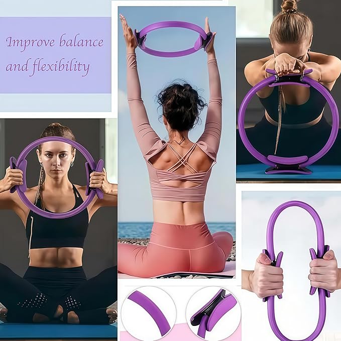 13-Piece Pilates Kit for Home Workout, Pilates Ring 13", Resistance Bands Set, Yoga Ball, Stretch Strap, Figure 8 Band, Non-Slip Socks & Carry Bag, Full Body Exercise Home Pilates Essentials