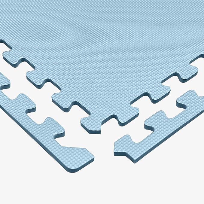 We Sell Mats 3/8" Thick Multipurpose EVA Foam Exercise Floor Mat, Interlocking Tiles, Anti-Fatigue for Home or Gym
