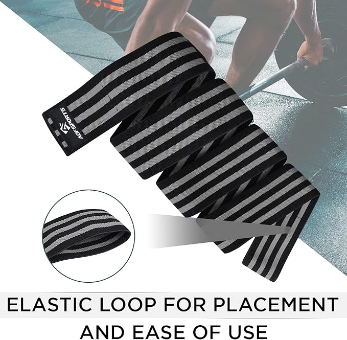 AQF Knee Wraps Weight Lifting Bandage - IPL and USPA Approved Gym Knee Support - Heavy Duty 78” Elasticated Support Straps Guard Powerlifting, Squatting (Pair)