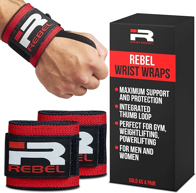 Iron Rebel Figure 8 Deadlift Straps - Heavy Duty Weightlifting Straps for Men & Women - Professional Strength Gym Wrist Straps for Powerlifting & Max Pulling (Pair)