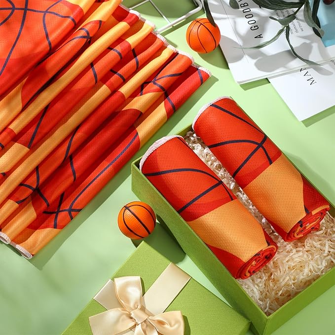 12 Pcs Cooling Towel Baseball Football Basketball Breathable Chilly Softball Soccer Ice Towel, 40"x12" Tennis Microfiber Accessories for Player