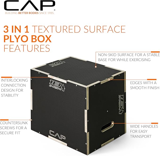 CAP Barbell 3-in-1 Plyometric Box | Multiple Styles and Sizes